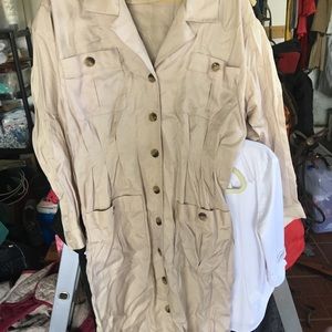 Liz clairborne beige shirt dress
